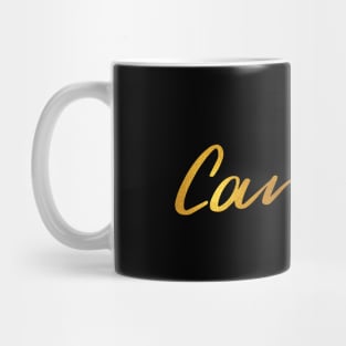 Camila Name Hand Lettering in Faux Gold Letters Mug